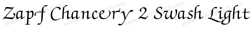 Zapf Chancery 2 Swash Light Italic字体转换